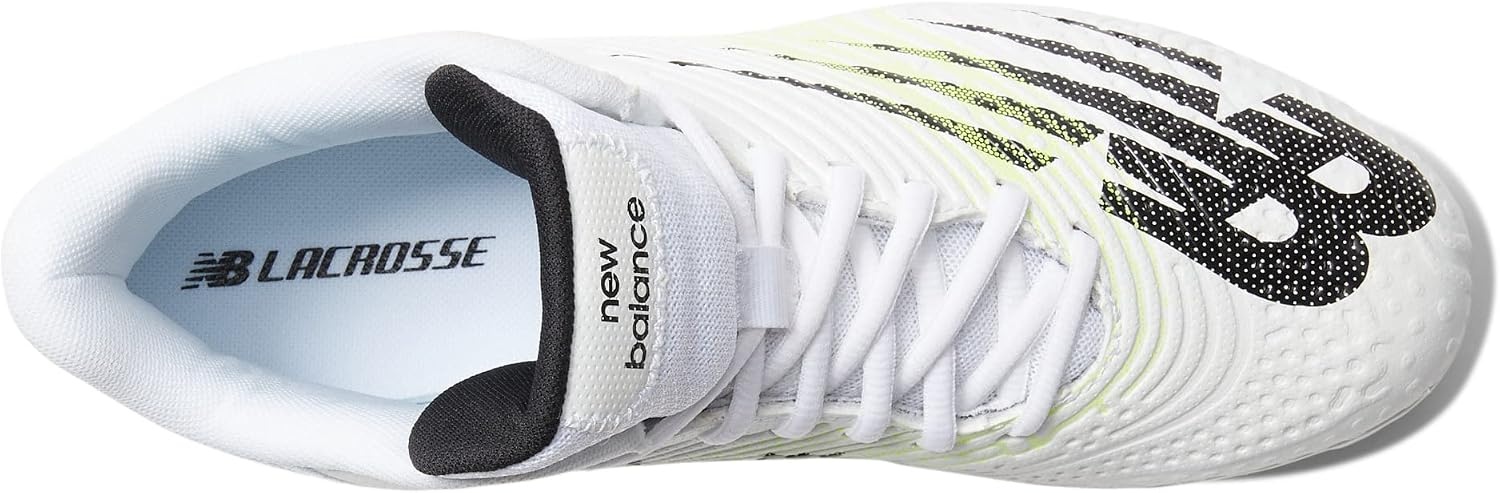 image:imageNew Balance Mens Rush V3 Mid Lacrosse ShoeWhiteBleached Lime Glow