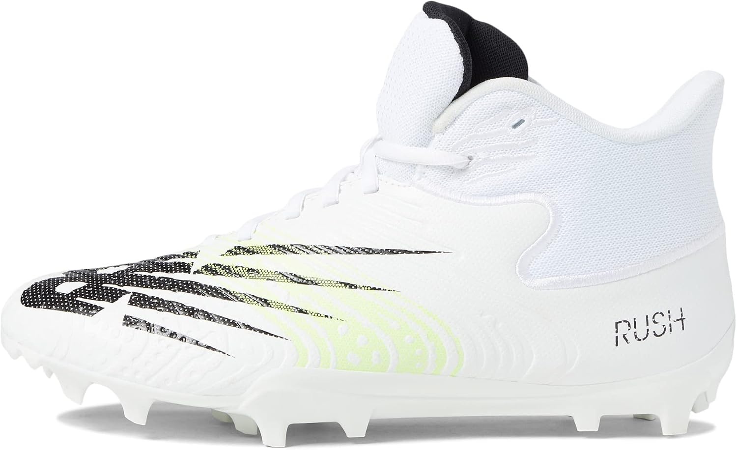 image:imageNew Balance Mens Rush V3 Mid Lacrosse ShoeWhiteBleached Lime Glow
