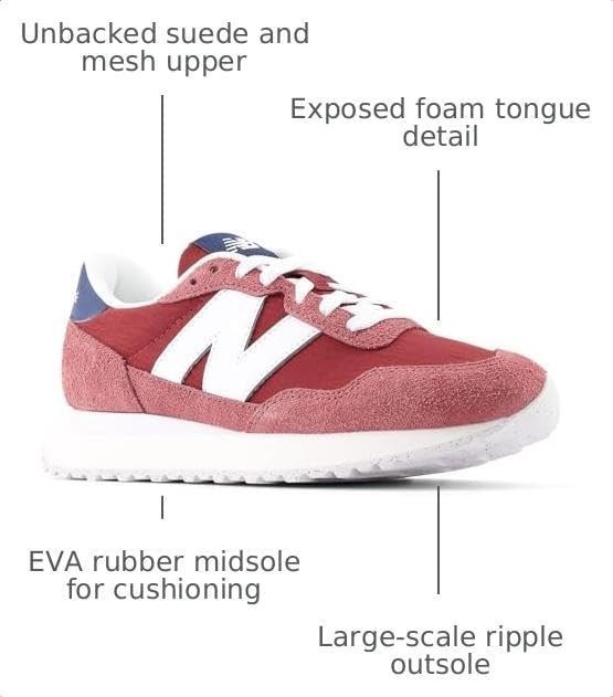 image:imageNew Balance Womens 237 V1 SneakerWashed BurgundyNb White