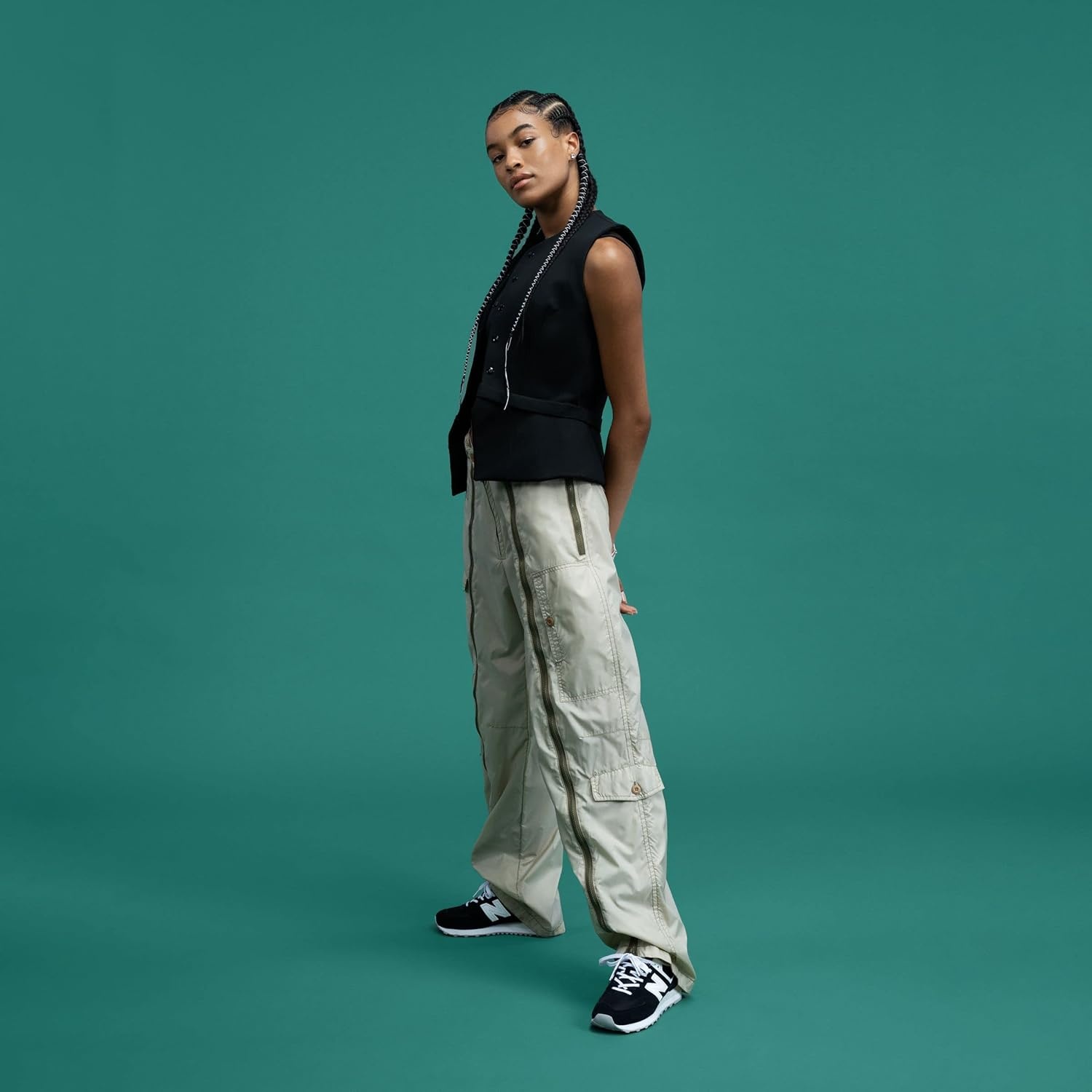image:imageNew Balance Womens 574BlackWhite
