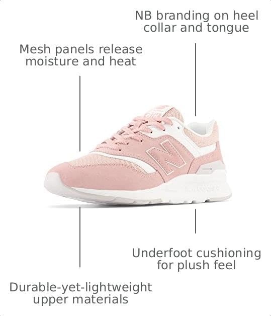 image:imageNew Balance Womens 997H V1 SneakerPink MoonPink Sand