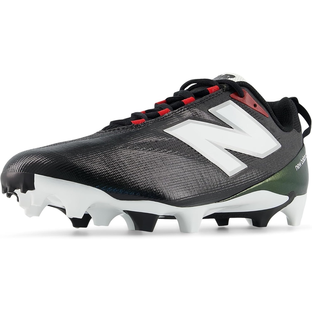 image:imageNew Balance Mens Burnx5 Lacrosse CleatsBlackWhiteTeam Red