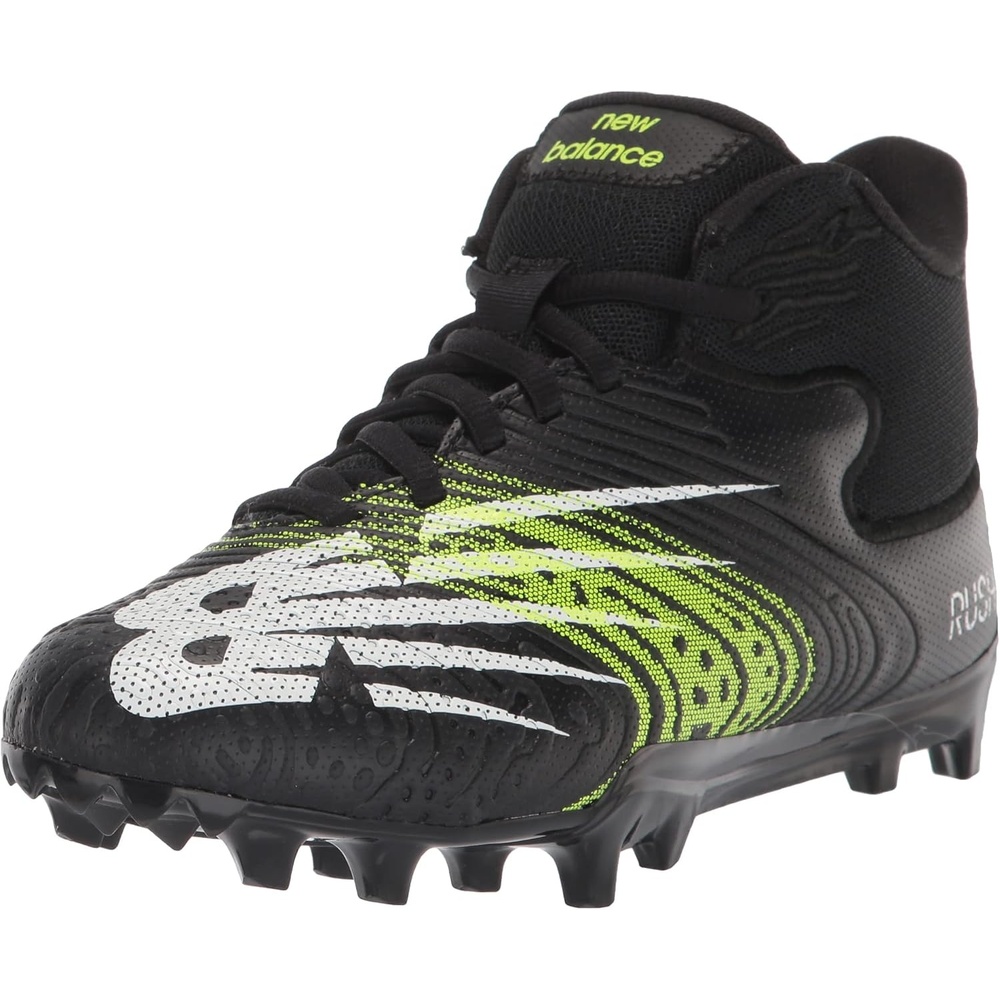 image:imageNew Balance Mens Rush V3 Mid Lacrosse ShoeBlackWhite