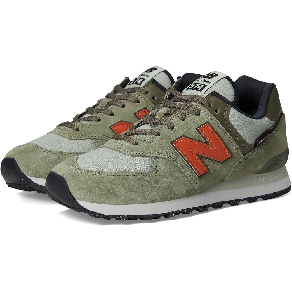 image:imageNew Balance Womens 574Dark OlivineInfield ClayBlack