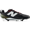 New Balance Men’s Burnx5 Lacrosse Cleats(Black/White/Team Red)