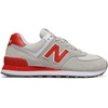 New Balance Womens 574(Grey Grey Red Grey Red)