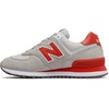 New Balance Womens 574(Grey Grey Red Grey Red)