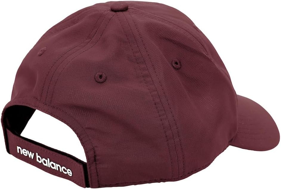 image:imageNew Balance Adult Unisex 6 Panel Lightweight Adustable Performance Workout Gym Running HatMaroon