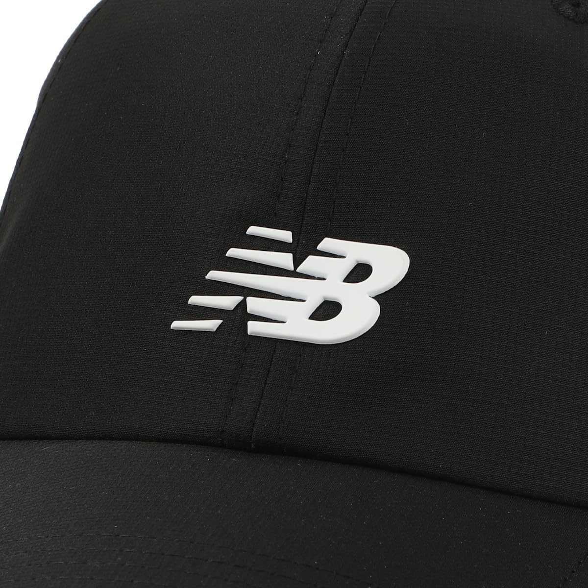 image:imageNew Balance Adult Unisex 6 Panel Lightweight Adustable Performance Workout Gym Running HatNatural Black