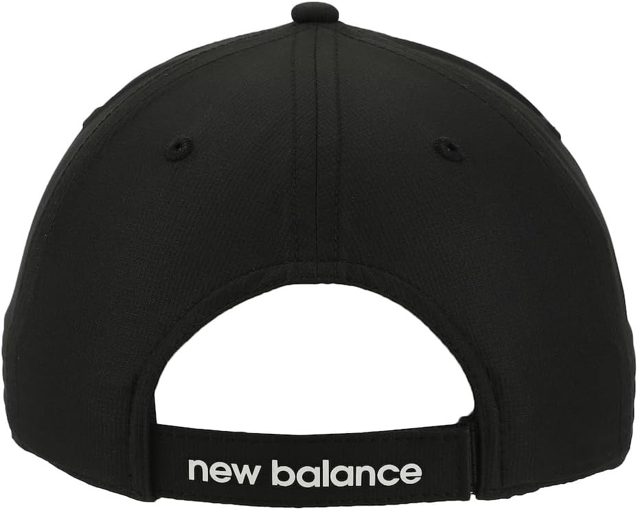 image:imageNew Balance Adult Unisex 6 Panel Lightweight Adustable Performance Workout Gym Running HatNatural Black