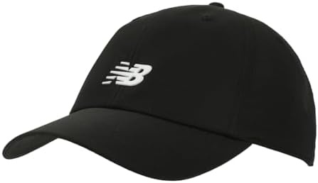 image:imageNew Balance Adult Unisex 6 Panel Lightweight Adustable Performance Workout Gym Running HatNatural Black
