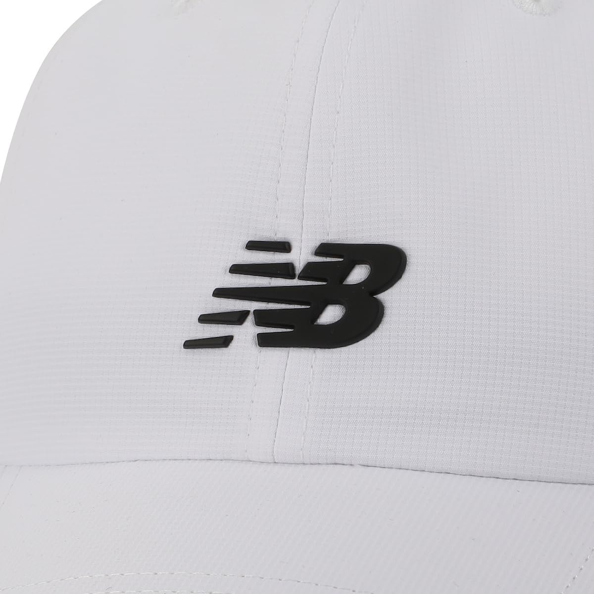 image:imageNew Balance Adult Unisex 6 Panel Lightweight Adustable Performance Workout Gym Running HatNatural White
