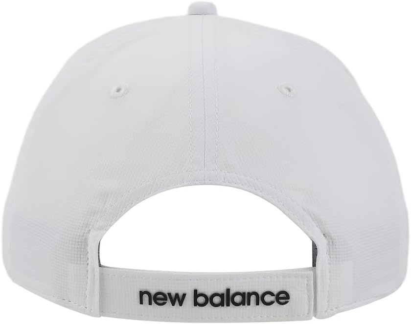 image:imageNew Balance Adult Unisex 6 Panel Lightweight Adustable Performance Workout Gym Running HatNatural White