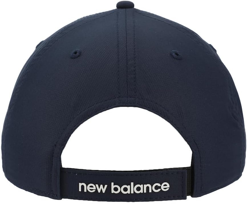 image:imageNew Balance Adult Unisex 6 Panel Lightweight Adustable Performance Workout Gym Running HatNavy