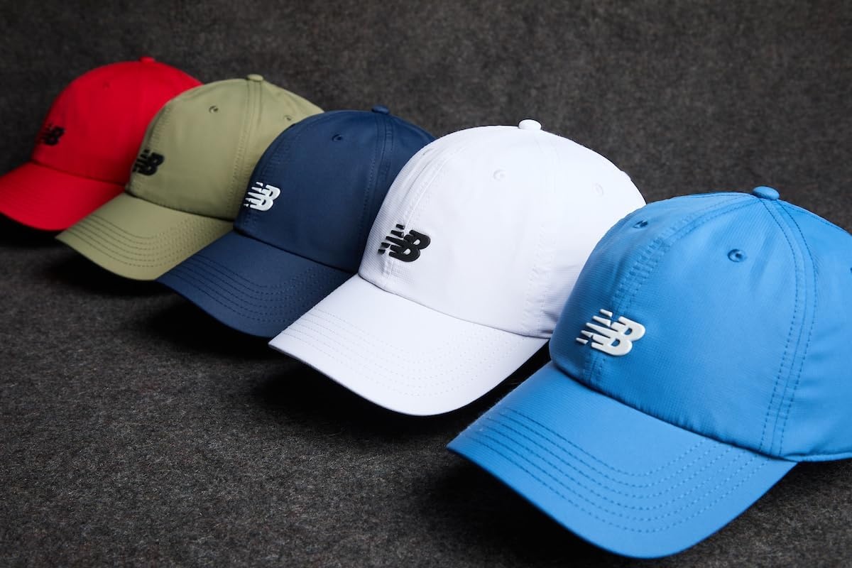 image:imageNew Balance Adult Unisex 6 Panel Lightweight Adustable Performance Workout Gym Running HatOlive