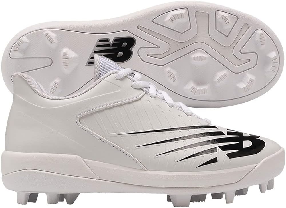 image:imageNew Balance Kids 4040 V6 Molded Baseball ShoeWhiteBlack