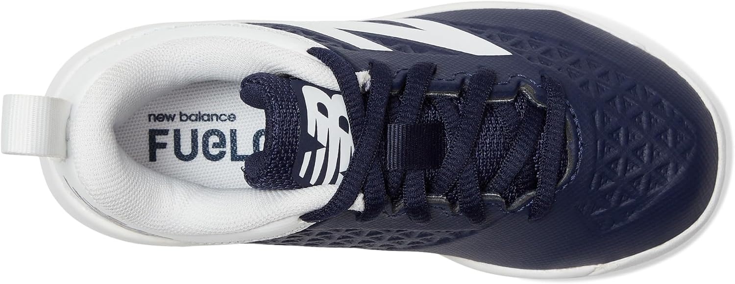 image:imageNew Balance Kids 4040 V8 RubberMolded Baseball ShoeTeam NavyWhite
