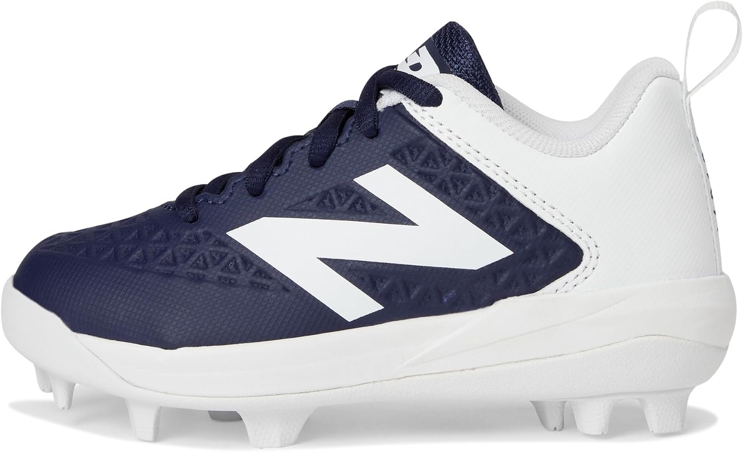 image:imageNew Balance Kids 4040 V8 RubberMolded Baseball ShoeTeam NavyWhite