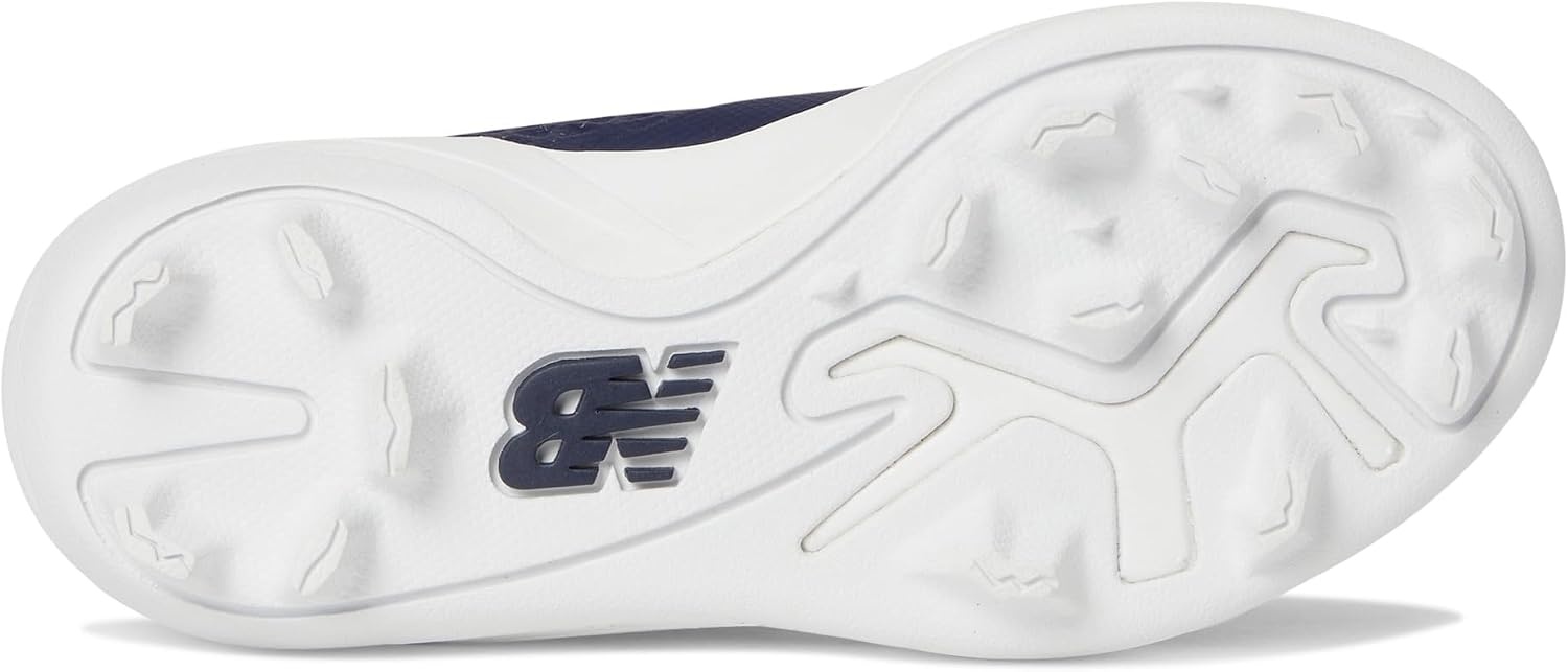 image:imageNew Balance Kids 4040 V8 RubberMolded Baseball ShoeTeam NavyWhite