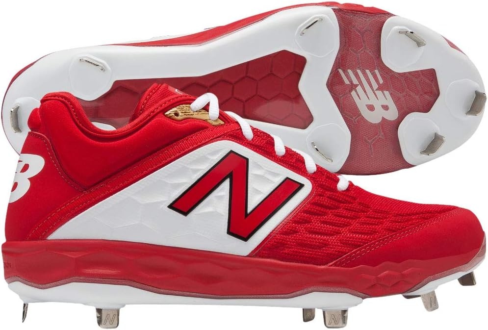 image:imageNew Balance Mens 3000 V4 Metal Baseball ShoeRedWhite