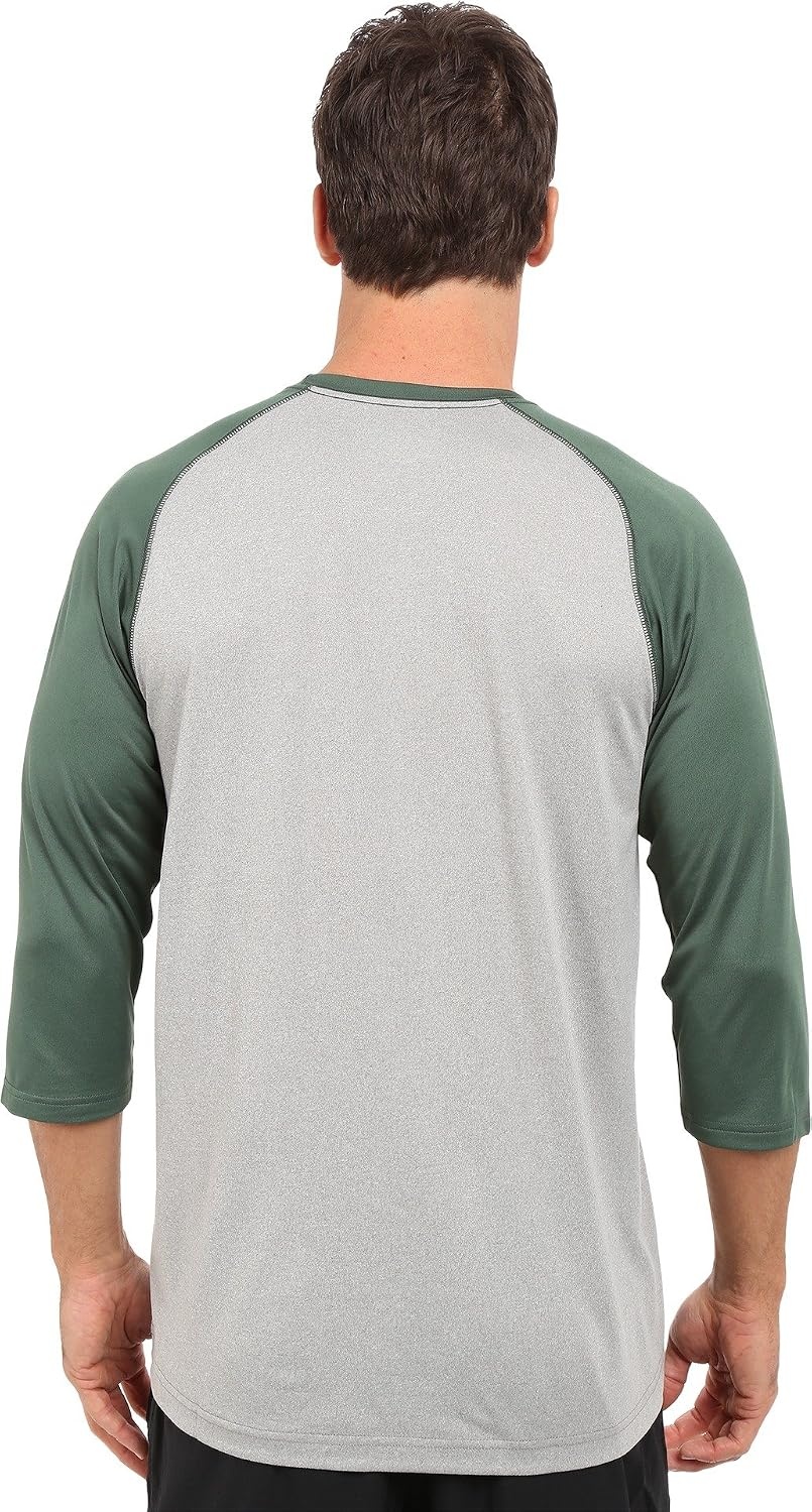 image:imageNew Balance Mens 34 Baseball Raglan TopTeam Dark Green