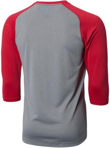 image:imageNew Balance Mens 34 Baseball Raglan TopTeam Red