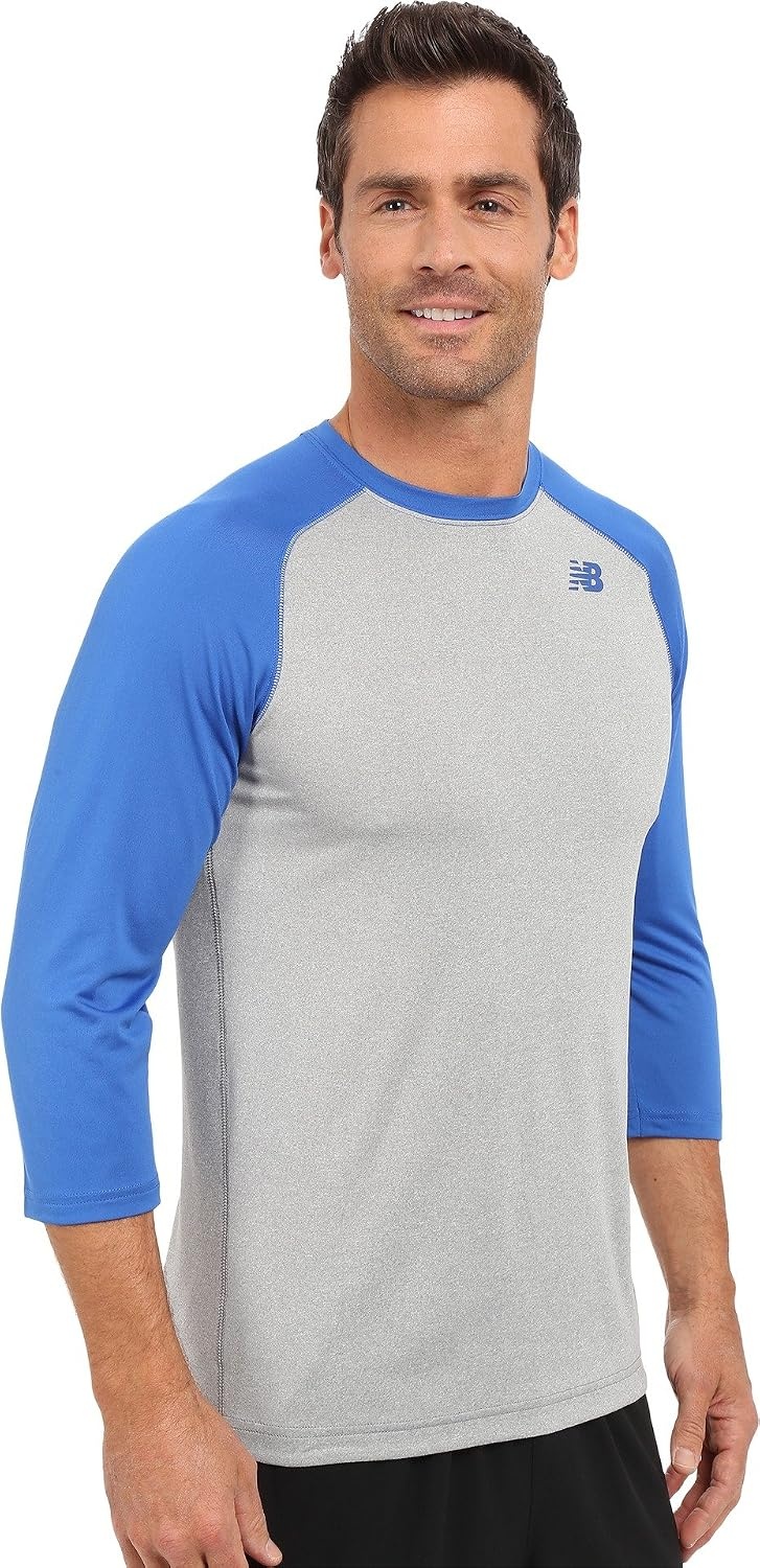image:imageNew Balance Mens 34 Baseball Raglan TopTeam Royal