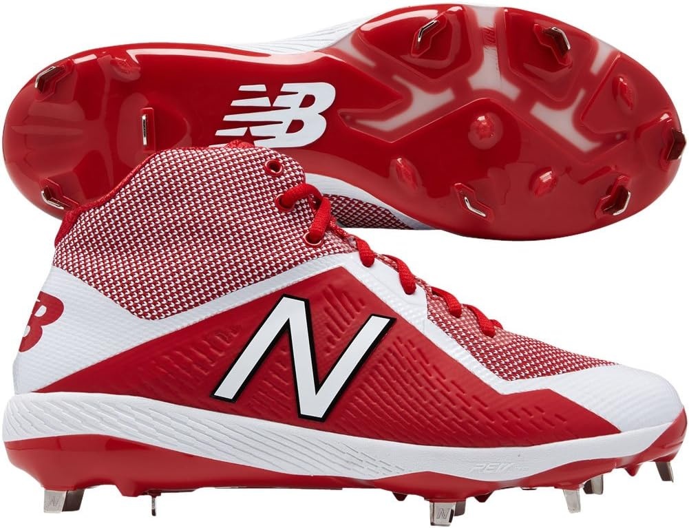 image:imageNew Balance Mens 4040 V4 Metal Baseball ShoeRedWhite