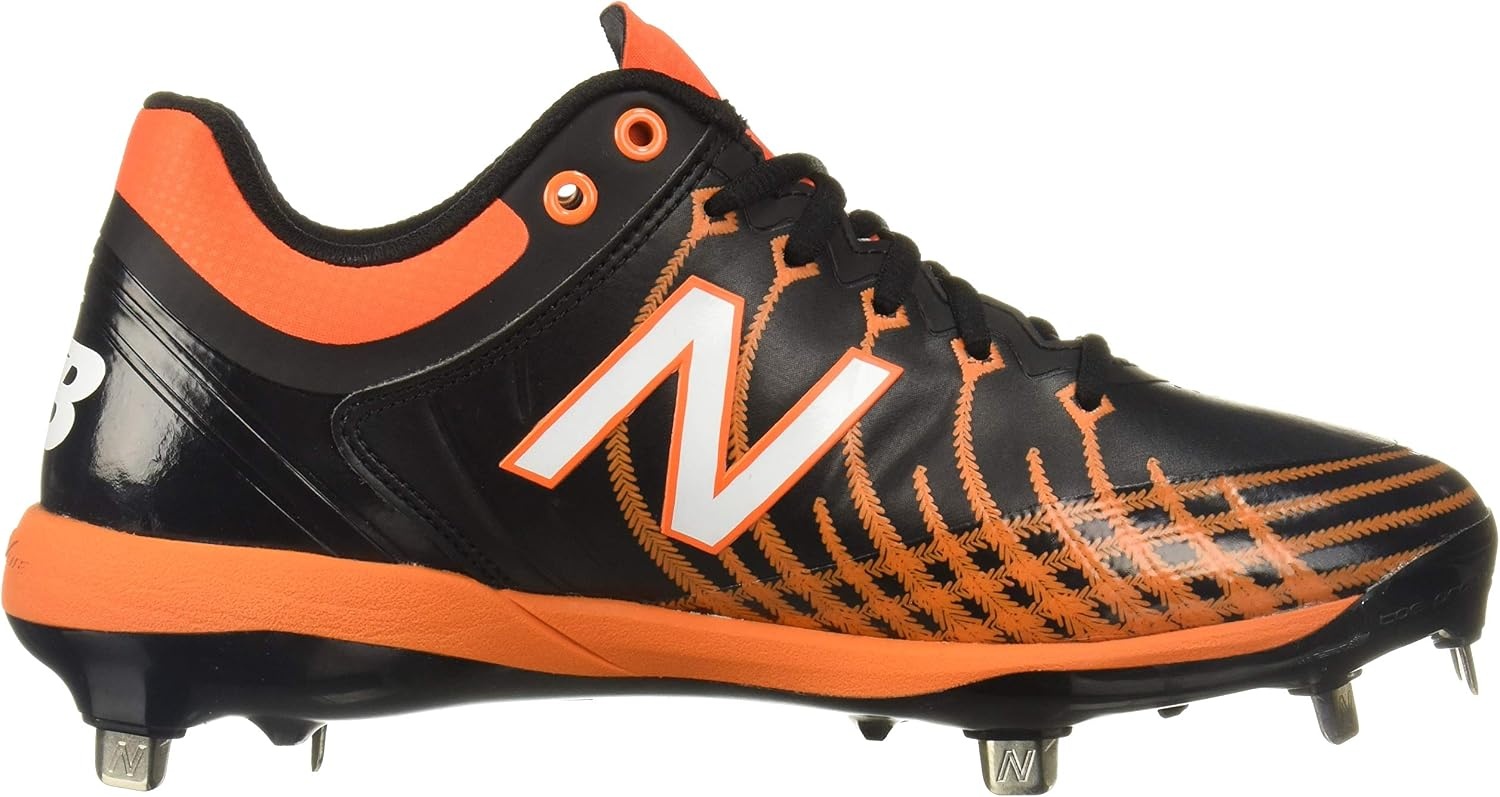image:imageNew Balance Mens 4040 V5 Metal Baseball ShoeBlackOrange