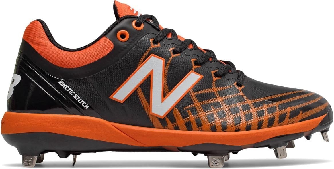 image:imageNew Balance Mens 4040 V5 Metal Baseball ShoeBlackOrange