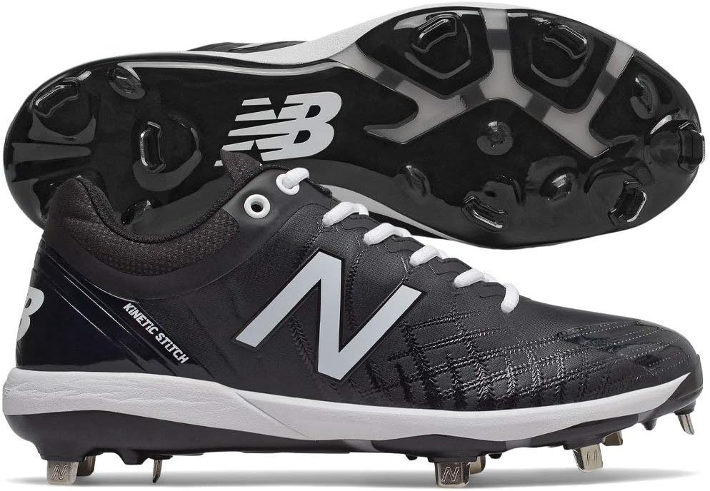 image:imageNew Balance Mens 4040 V5 Metal Baseball ShoeBlackWhite