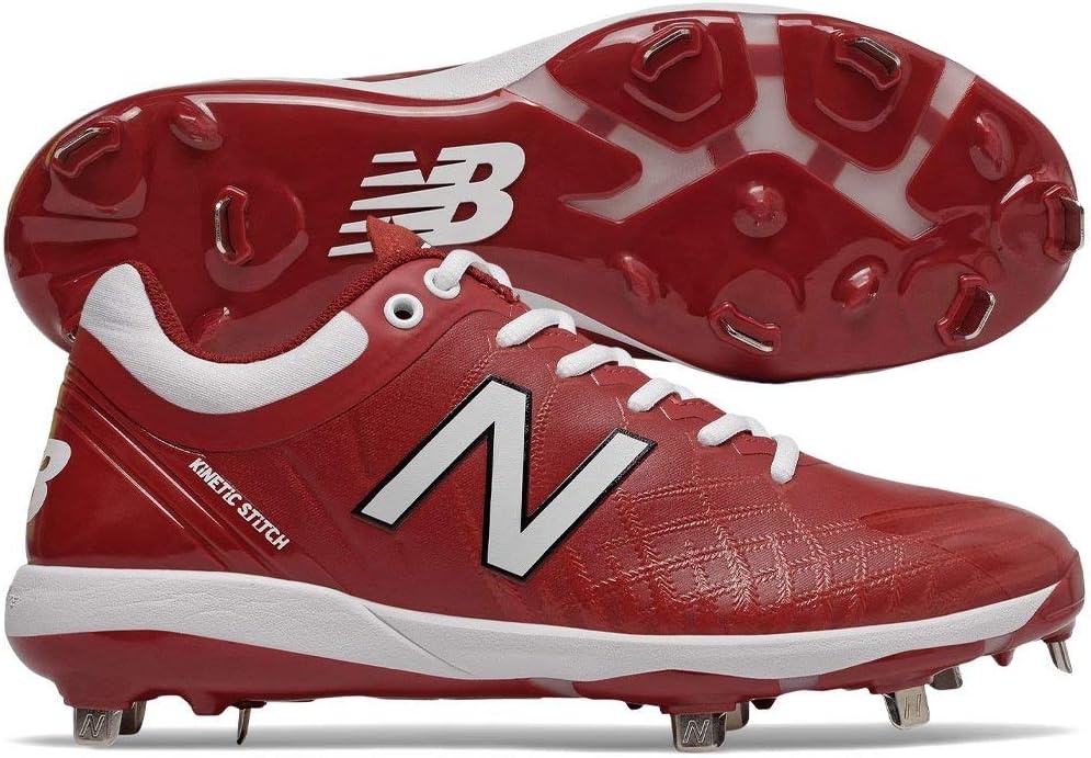 image:imageNew Balance Mens 4040 V5 Metal Baseball ShoeMaroonWhite