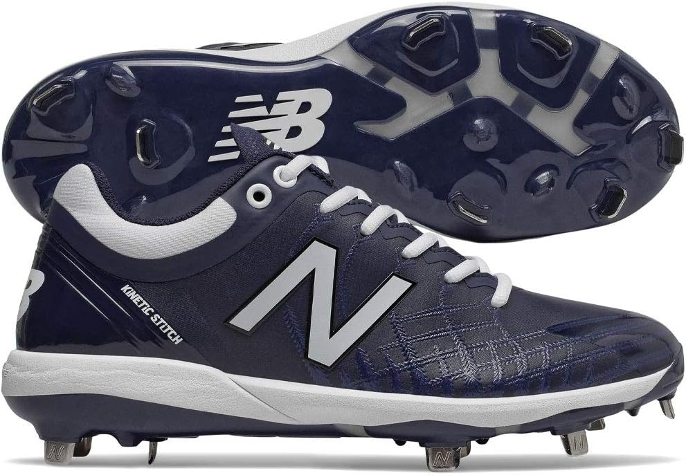image:imageNew Balance Mens 4040 V5 Metal Baseball ShoeNavyWhite