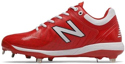 image:imageNew Balance Mens 4040 V5 Metal Baseball ShoeRedWhite