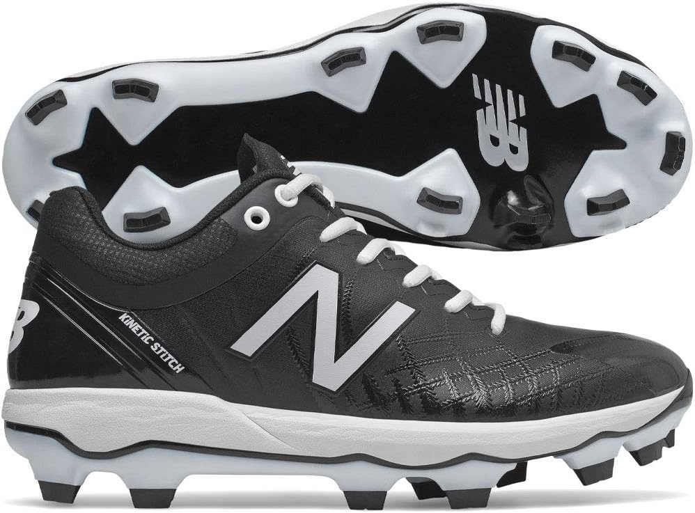 image:imageNew Balance Mens 4040 V5 TPU MoldedBaseball ShoeBlackWhite