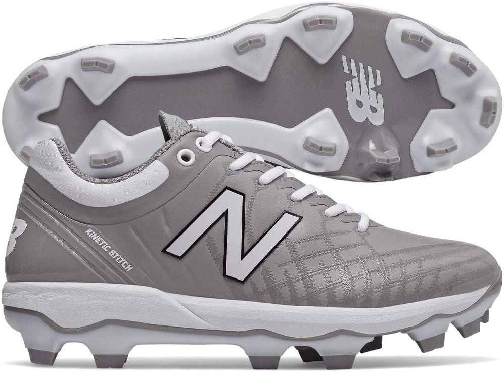 image:imageNew Balance Mens 4040 V5 TPU MoldedBaseball ShoeGreyWhite
