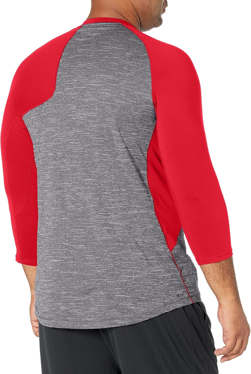 image:imageNew Balance Mens Baseball Assymetric Left 34 SleeveTeam Red Inline