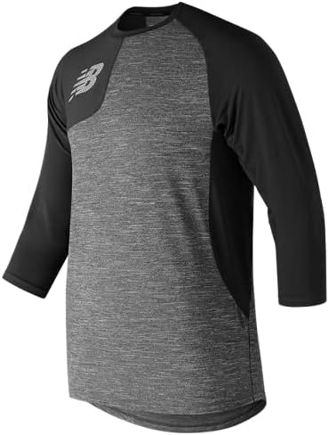 image:imageNew Balance Mens Baseball Assymetric Right 34 SleeveBlack
