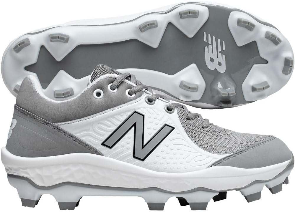 image:imageNew Balance Mens Fresh Foam 3000 V5 Metal Baseball ShoeGreyWhite
