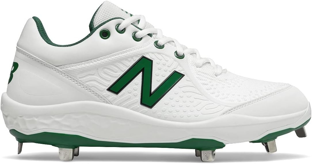 image:imageNew Balance Mens Fresh Foam 3000 V5 Metal Baseball ShoeWhite Green