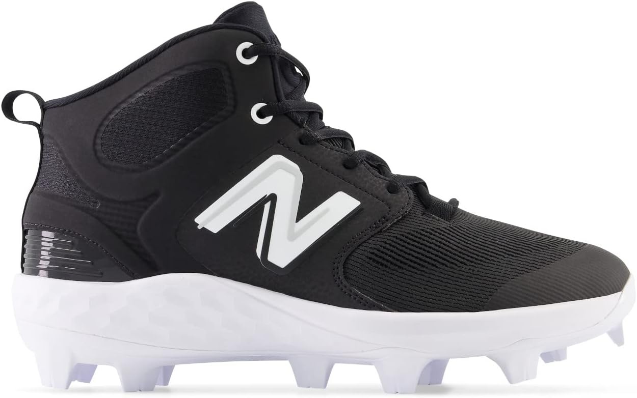 image:imageNew Balance Mens Fresh Foam 3000 V6 MidmoldedBaseball ShoeBlackWhite