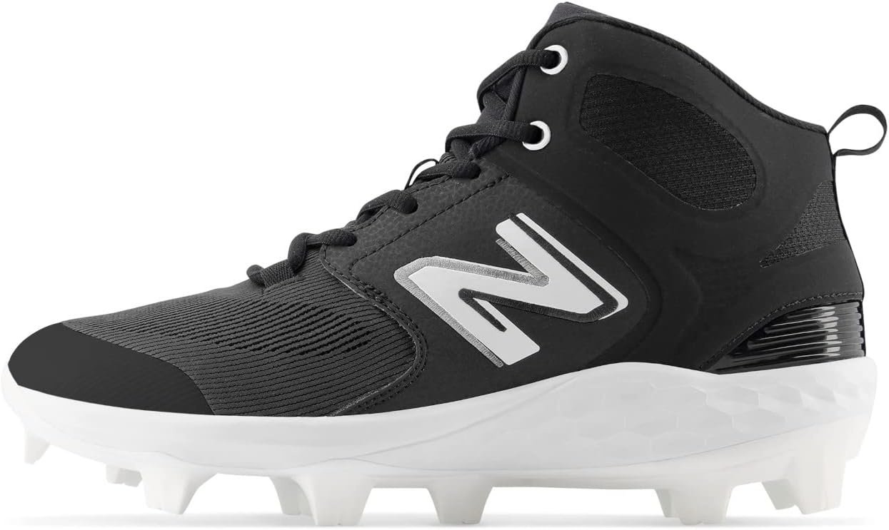 image:imageNew Balance Mens Fresh Foam 3000 V6 MidmoldedBaseball ShoeBlackWhite