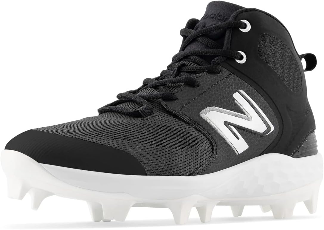 image:imageNew Balance Mens Fresh Foam 3000 V6 MidmoldedBaseball ShoeBlackWhite