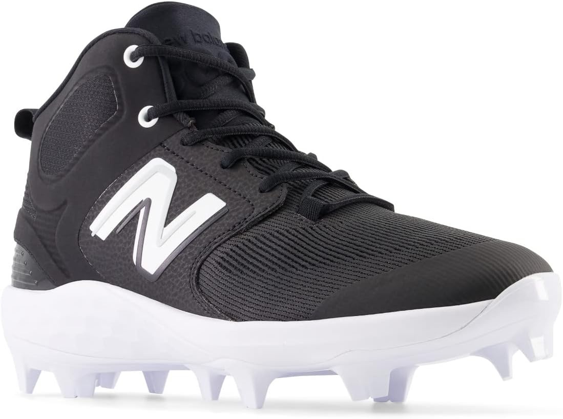 image:imageNew Balance Mens Fresh Foam 3000 V6 MidmoldedBaseball ShoeBlackWhite