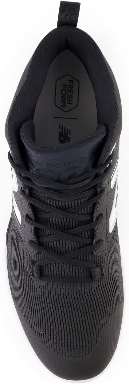 image:imageNew Balance Mens Fresh Foam 3000 V6 MidmoldedBaseball ShoeBlackWhite