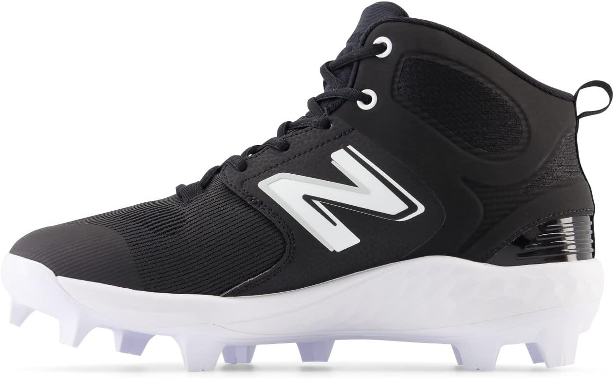 image:imageNew Balance Mens Fresh Foam 3000 V6 MidmoldedBaseball ShoeBlackWhite