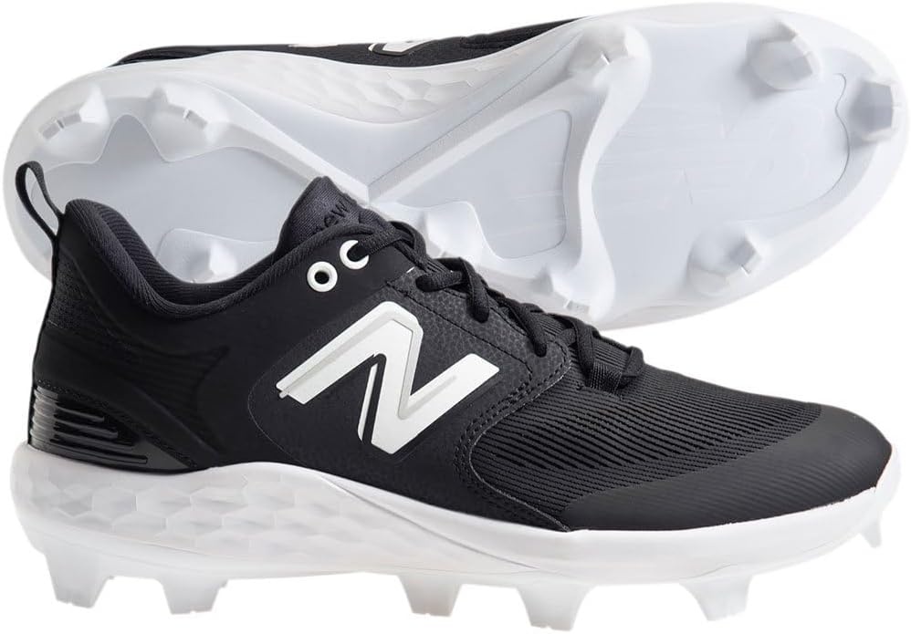 image:imageNew Balance Mens Fresh Foam 3000 V6 Molded Baseball ShoesBlackWhite