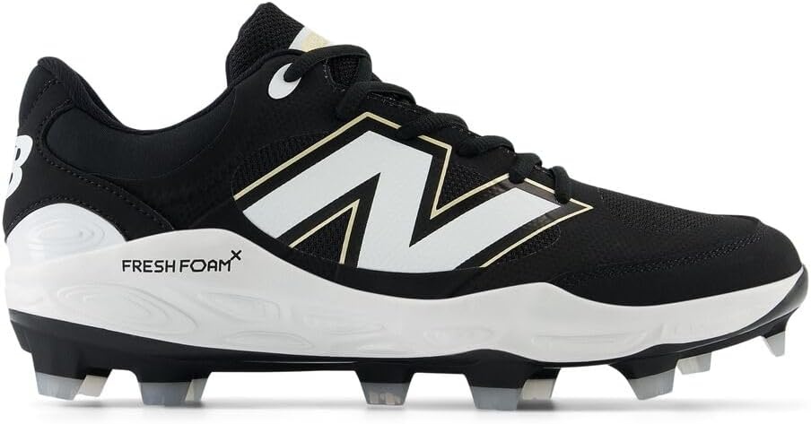 image:imageNew Balance Mens Fresh Foam 3000 V7 Molded Baseball ShoeBlackWhite