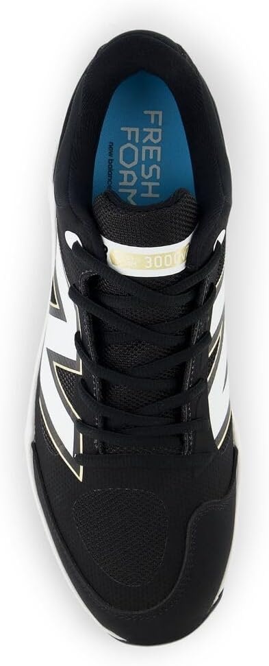 image:imageNew Balance Mens Fresh Foam 3000 V7 Molded Baseball ShoeBlackWhite