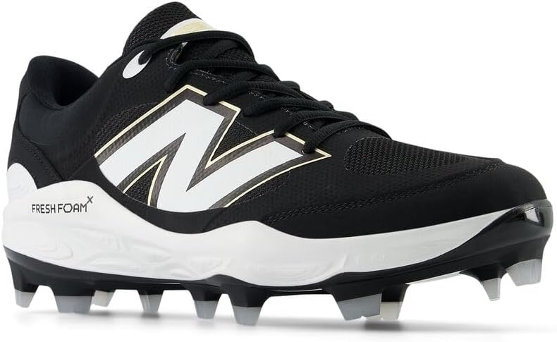 image:imageNew Balance Mens Fresh Foam 3000 V7 Molded Baseball ShoeBlackWhite